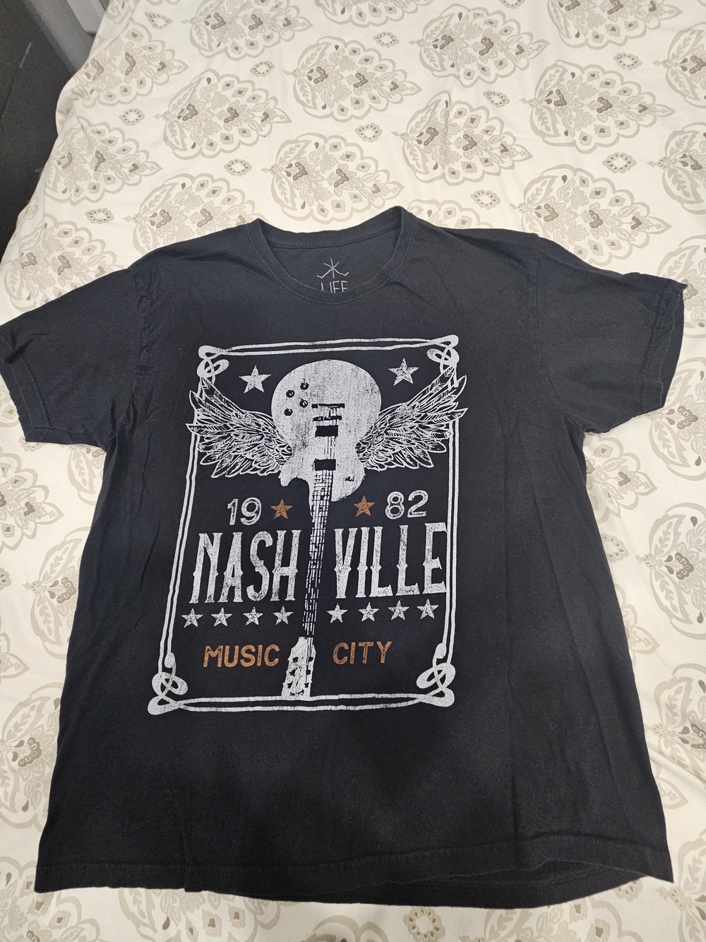 Life by Life Black Nashville Music City Graphic Tee